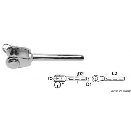 Pressklemme aus rostfreiem Stahl AISI 316