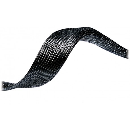 Schwarzer Polyester-Geflechtschlauch zum Schutz von Kabelbündeln