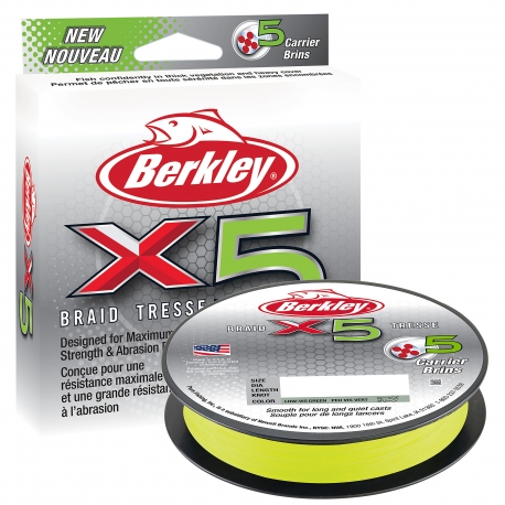 Berkley X5 Geflecht 0,06MM geflochten 150M FLGRN