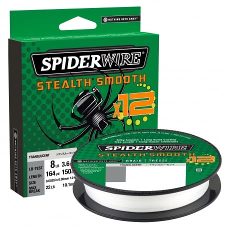 SpiderWire Stealth Smooth 12 Geflecht 0,15MM geflochten 150M TRNS