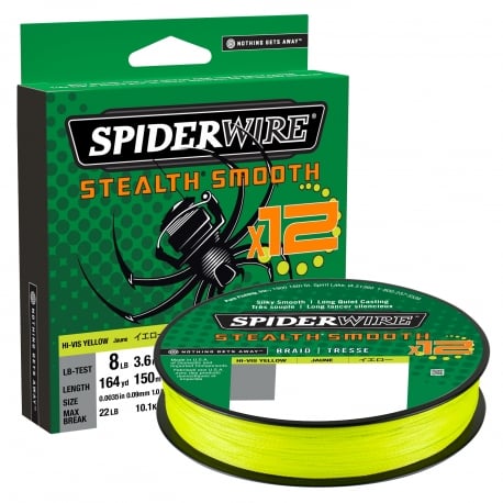 SpiderWire Stealth Smooth 12 Geflecht 0,33MM geflochten 2000M HVYEL