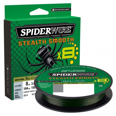 SpiderWire Stealth Smooth 8 Geflecht 0.07MM geflochten 150M GRN