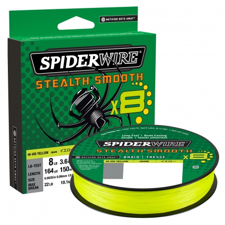 SpiderWire Stealth Smooth 8 Geflecht 0.06MM geflochten 150M HVYEL