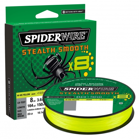 SpiderWire Stealth Smooth 8 Geflecht 0.09MM geflochten 150M HVYEL