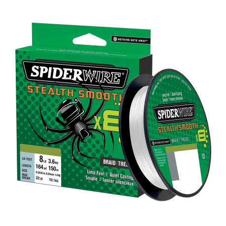 SpiderWire Stealth Smooth 8 Geflecht 0.07MM geflochten 150M TRNS