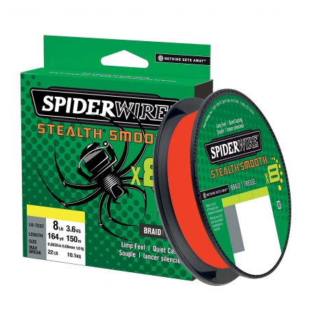 SpiderWire Stealth Glatt 8 Geflecht 0.06MM 150M ROT