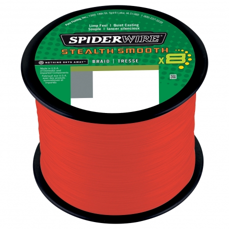 SpiderWire Stealth Smooth 8 Geflecht 0.19MM geflochten 2000M ROT