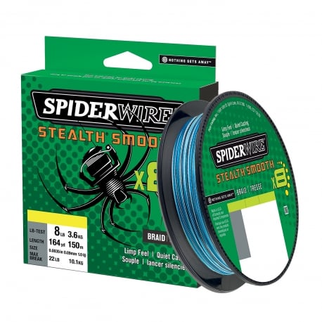 SpiderWire Stealth Smooth 8 Geflecht 0,06MM geflochten 150M BLCAM