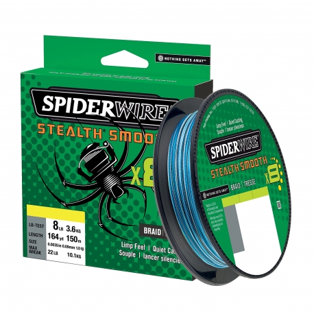 SpiderWire Stealth Smooth 8 Geflecht 0,07MM geflochten 150M BLCAM