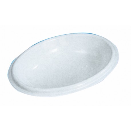 Ovales Waschbecken aus PVC weiß