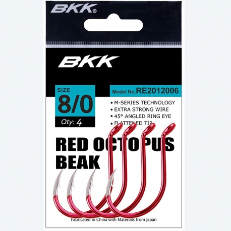 BKK Red Octopus Beak No.6/0 rot Angelhaken