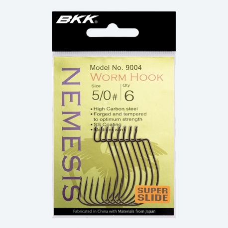 BKK Nemesis Worm Hook N.1/0 Haken Offset Wide-Gap