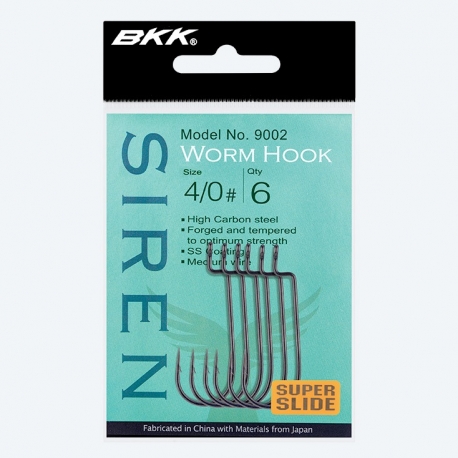 BKK Siren Worm Hook No.1 gerader Offset-Haken