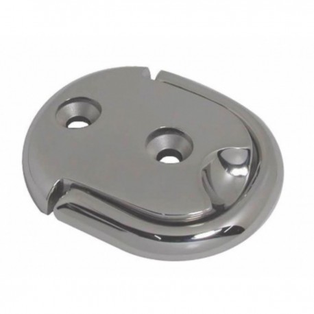 Ovale Platte aus rostfreiem Stahl AISI 316