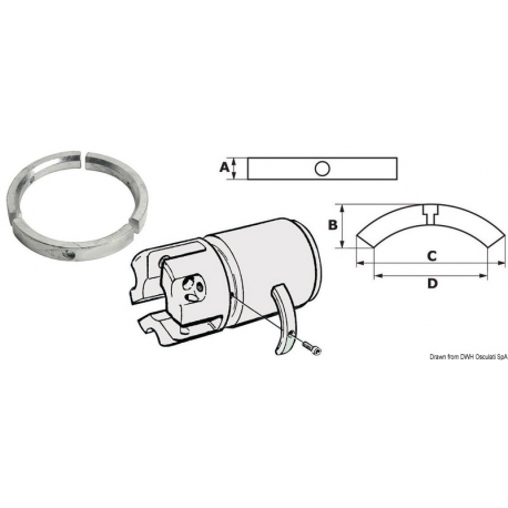 Sail Drive/Faltpropeller-Anode, 3-teiliger Satz