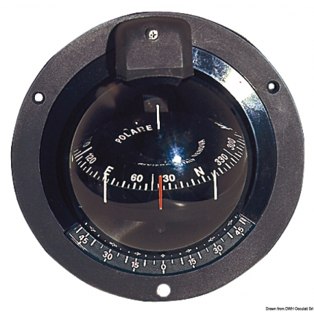 Wandkompass für Segelboote RIVIERA Polar 3"