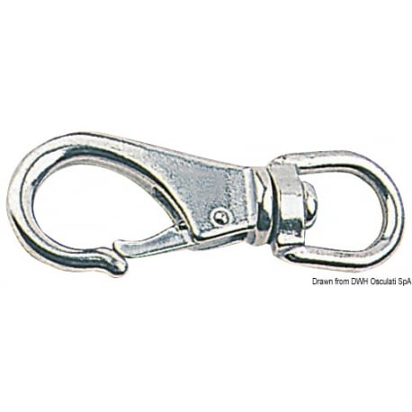 Edelstahlkarabiner mit Wirbel