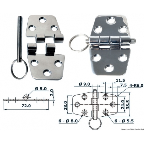 Scharnier 2 mm 19598