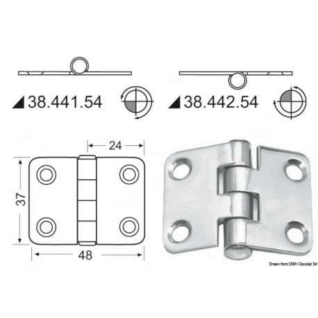 Scharnier 2 mm 19577