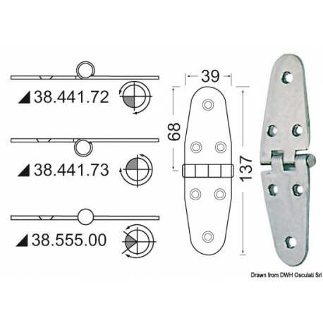 Scharnier 2 mm 19637