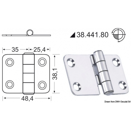 Scharnier 2 mm 19589