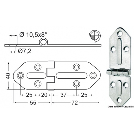 Scharnier 2,5 mm 19628