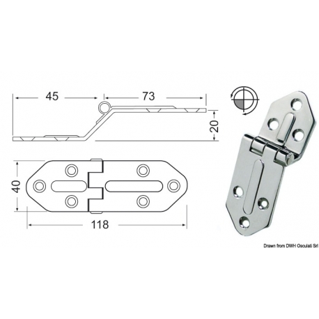 Scharnier 2,5 mm 19698