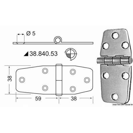 Scharnier 2,5 mm 19695