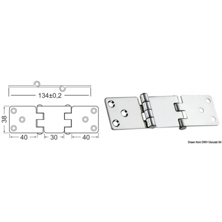 2 mm freitragendes Scharnier 20587