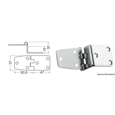 2 mm freitragendes Scharnier 20584