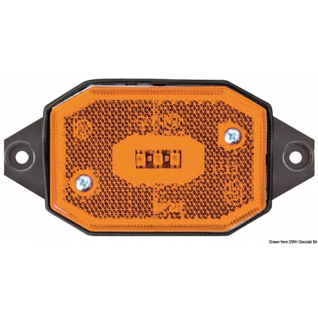 Orangefarbene LED-Seitenmarkierungsleuchte 12/24 V