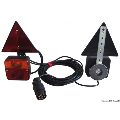 LED-Dreieck-Lichtsatz und Kabel mit Magnetbefestigung 12/24 V