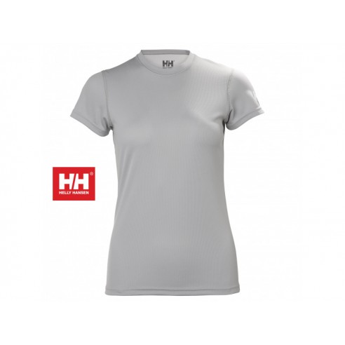 T-Shirt Tech da donna in tessuto tecnico grigio - Helly Hansen