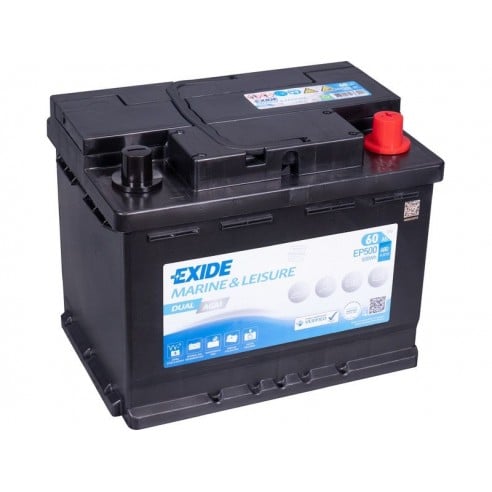 Exide Dual AGM 12 V 60 Ah Starter- und Servicebatterie EP500