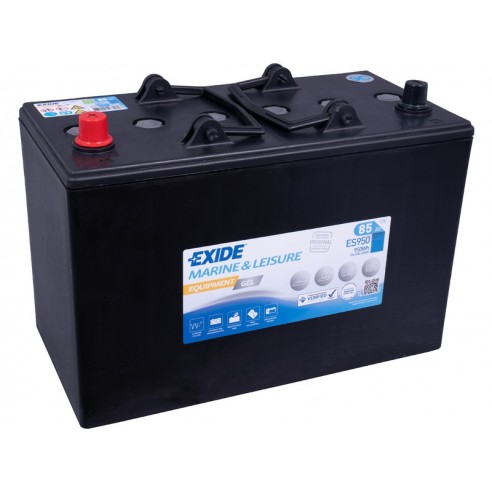 Batteria Exide Equipment GEL 12 V 85 Ah per avviamento e servizi ES950