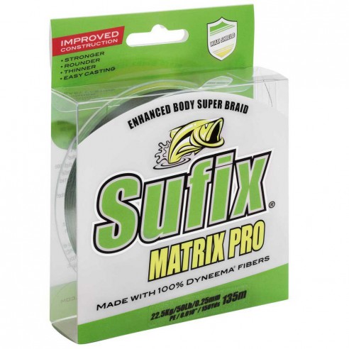 Sufix Matrix Pro 0.2 MM. trecciato da 135M midnight green