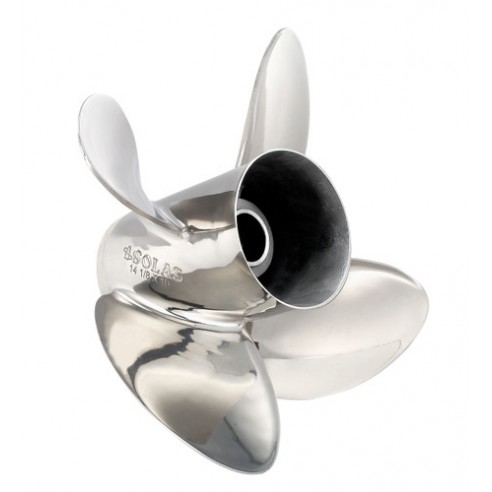 Mercury 135 Hp 2T 4-Blatt Stahlpropeller 14 1/4x17L - Solas