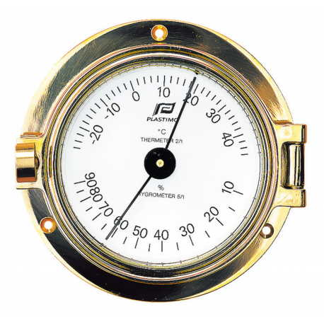 Thermo-Hygrometer aus poliertem Messing Ø mm.120 - Plastimo
